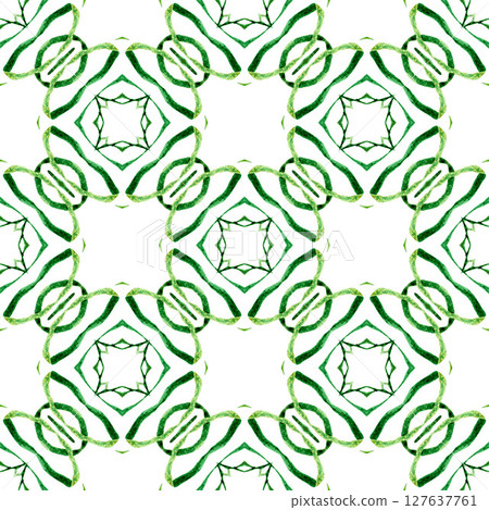 Organic tile. Green likable boho chic summer 127637761