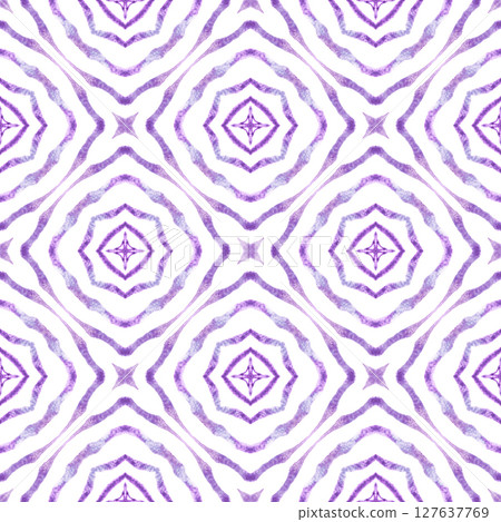 Trendy organic green border. Purple fair boho 127637769