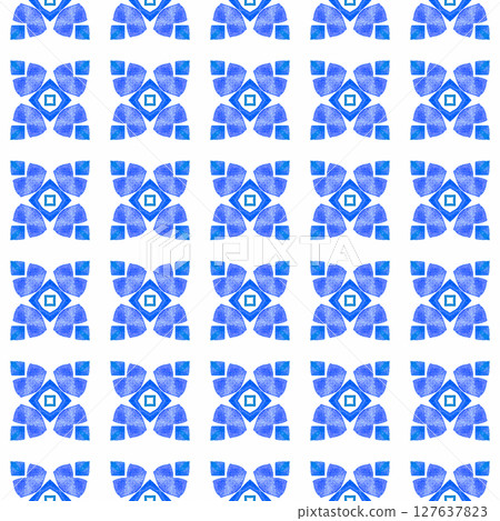 Striped hand drawn design. Blue fine boho chic Striped hand drawn design. Blue fine boho chic 127637823