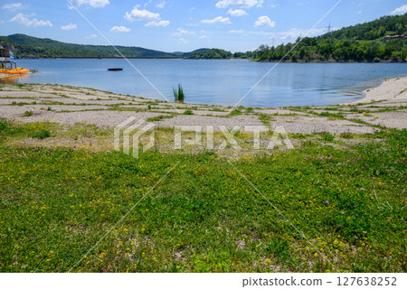 Bor Lake (Borsko jezero), an artificial lake in Eastern Serbia near the city of Bor Bor Lake (Borsko jezero), an artificial lake in Eastern Serbia near the city of Bor 127638252