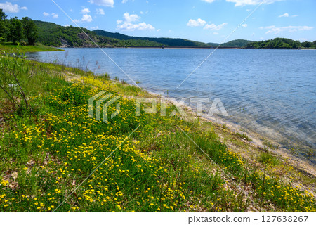 Bor Lake (Borsko jezero), an artificial lake in Eastern Serbia near the city of Bor Bor Lake (Borsko jezero), an artificial lake in Eastern Serbia near the city of Bor 127638267