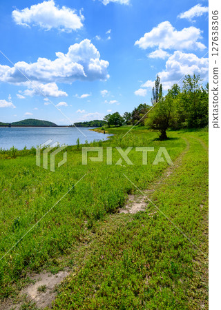 Bor Lake (Borsko jezero), an artificial lake in Eastern Serbia near the city of Bor 127638306