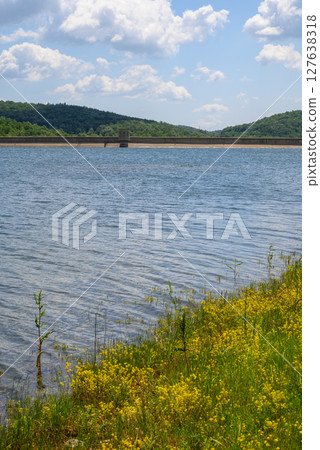 Bor Lake (Borsko jezero), an artificial lake in Eastern Serbia near the city of Bor Bor Lake (Borsko jezero), an artificial lake in Eastern Serbia near the city of Bor 127638318