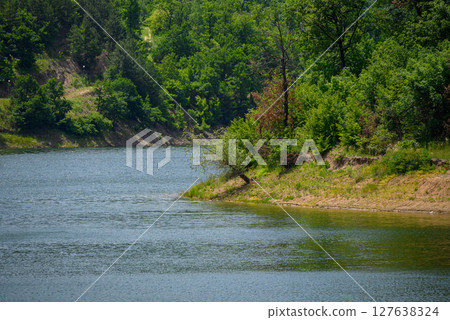 Bor Lake (Borsko jezero), an artificial lake in Eastern Serbia near the city of Bor Bor Lake (Borsko jezero), an artificial lake in Eastern Serbia near the city of Bor 127638324