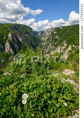 Landscape of of Lazar Canyon (Lazarev kanjon), the deepest and longest canyon in eastern Serbia, near the city of Bor Landscape of of Lazar Canyon (Lazarev kanjon), the deepest and longest canyon in eastern Serbia, near the city of Bor 127638342