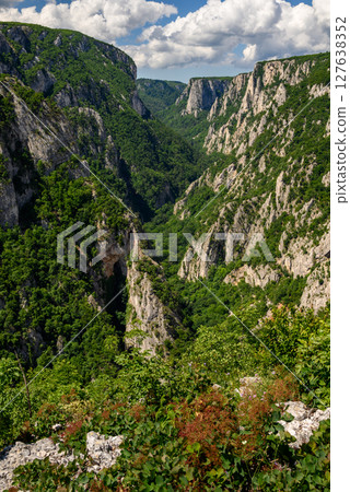 Landscape of of Lazar Canyon (Lazarev kanjon), the deepest and longest canyon in eastern Serbia, near the city of Bor Landscape of of Lazar Canyon (Lazarev kanjon), the deepest and longest canyon in eastern Serbia, near the city of Bor 127638352