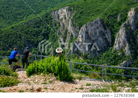 Landscape of of Lazar Canyon (Lazarev kanjon), the deepest and longest canyon in eastern Serbia, near the city of Bor 127638366