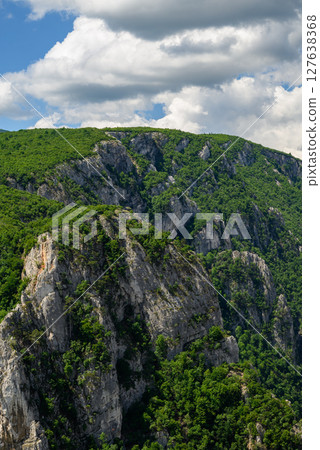 Landscape of of Lazar Canyon (Lazarev kanjon), the deepest and longest canyon in eastern Serbia, near the city of Bor Landscape of of Lazar Canyon (Lazarev kanjon), the deepest and longest canyon in eastern Serbia, near the city of Bor 127638368