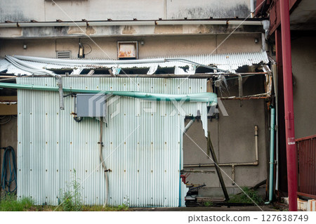 Old building. Image of a dilapidated building. 127638749