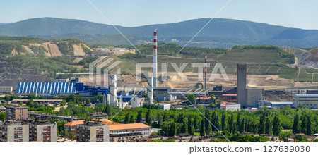 Mine and smelting complex of Zijin Bor Copper, owned by Chinese company Zijin Mining Group in Bor, Serbia Mine and smelting complex of Zijin Bor Copper, owned by Chinese company Zijin Mining Group in Bor, Serbia 127639030