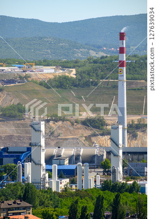 Copper mine and smelting complex of Zijin Bor Copper, owned by Chinese mining company Zijin Mining Group, in Bor, Serbia Copper mine and smelting complex of Zijin Bor Copper, owned by Chinese mining company Zijin Mining Group, in Bor, Serbia 127639034