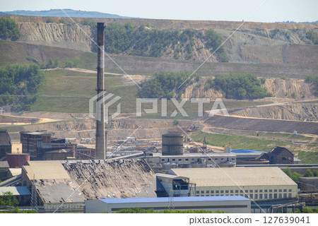 Copper mine and smelting complex of Zijin Bor Copper, owned by Chinese mining company Zijin Mining Group, in Bor, Serbia Copper mine and smelting complex of Zijin Bor Copper, owned by Chinese mining company Zijin Mining Group, in Bor, Serbia 127639041