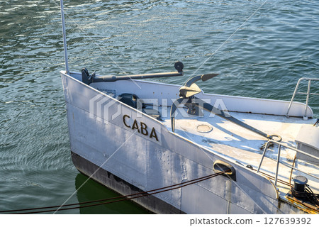 River monitor Sava, historical floating museum ship on Sava river in Belgrade, capital of Serbia River monitor Sava, historical floating museum ship on Sava river in Belgrade, capital of Serbia 127639392