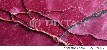 Rosso Levanto marble texture background with visible natural veins and rich color contrast in high resolution 127639477