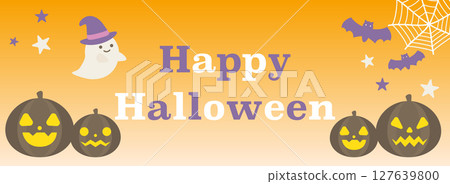 Halloween event banner orange 127639800