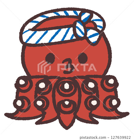 頭帶章魚的插圖 127639922