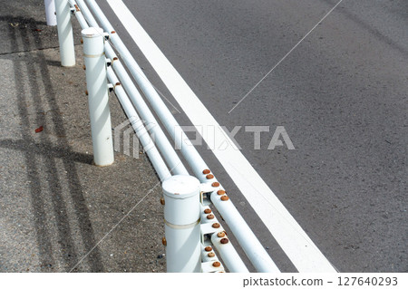 Guardrail photo taken in Japan. Traffic image. Guardrail photo taken in Japan. Traffic image. 127640293