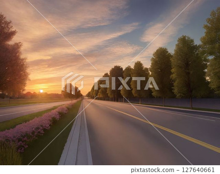 [桌布/背景] 悲傷的日落 127640661