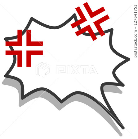 Illustration of a speech bubble of a person getting angry and complaining or saying angry things 127641753