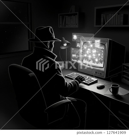 Dark side of the AI era: A film noir depicting cybercrime and the surveillance society Dark side of the AI era: A film noir depicting cybercrime and the surveillance society 127641909