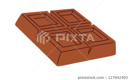 Milk chocolate doodle cartoon dessert 127642403