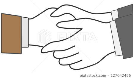 Shaking hands illustration 127642496