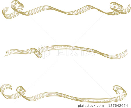 Gold antique decorative underline 127642654