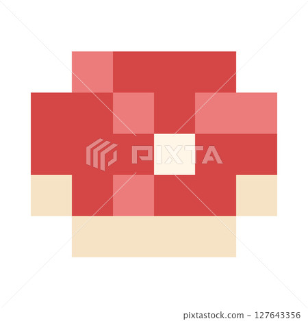 Steak. Vector pixelated piece of beef in 8-bit style. Steak. Vector pixelated piece of beef in 8-bit style. 127643356