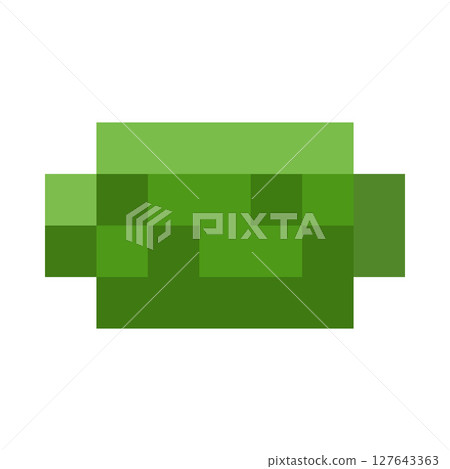 Pixel flat illustration of green cucumber, 8 bit arcade game. Pixel flat illustration of green cucumber, 8 bit arcade game. 127643363