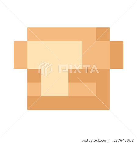 Retro 8-bit art style pixelated loaf of bread illustration, vector icon. 127643398