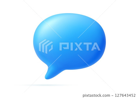 3d Blank speech bubble pin 3d Blank speech bubble pin 127643452