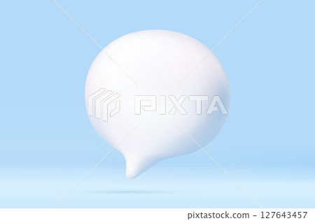 3d white speech bubble pin 127643457