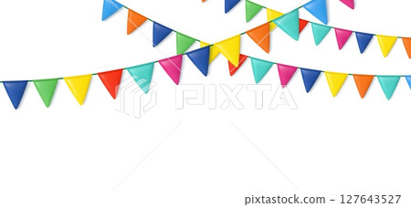 3D triangle flag party 3D triangle flag party 127643527