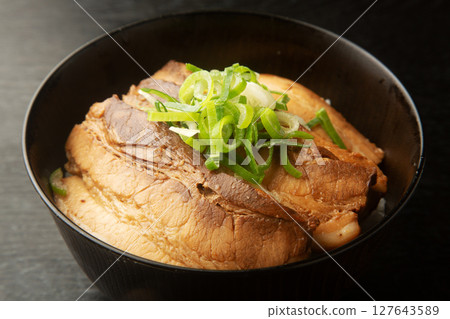 Chow meal on rice Chow meal on rice 127643589