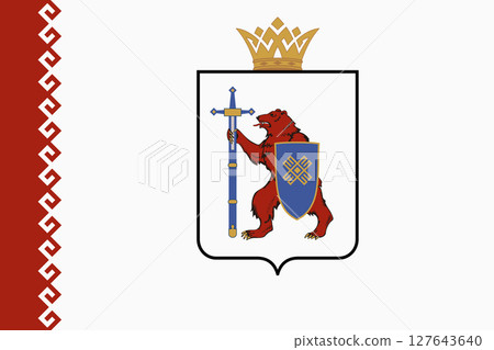 Mari El Republic flag background Mari El Republic flag background 127643640