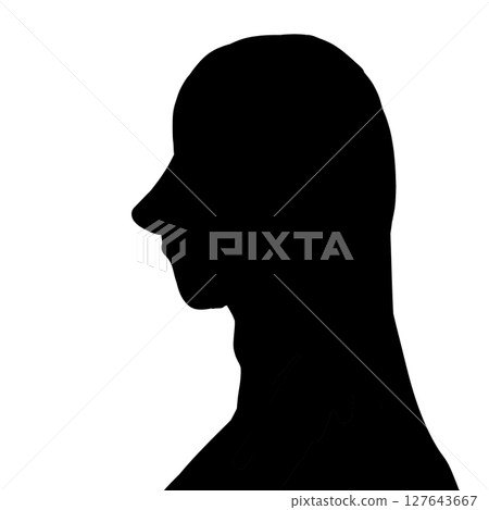 Profile silhouette of a person Profile silhouette of a person 127643667