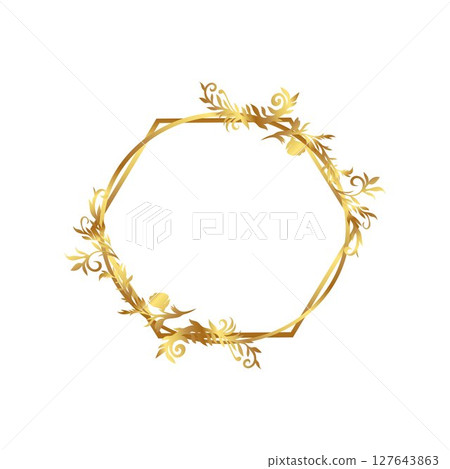 wedding golden frame wedding golden frame 127643863