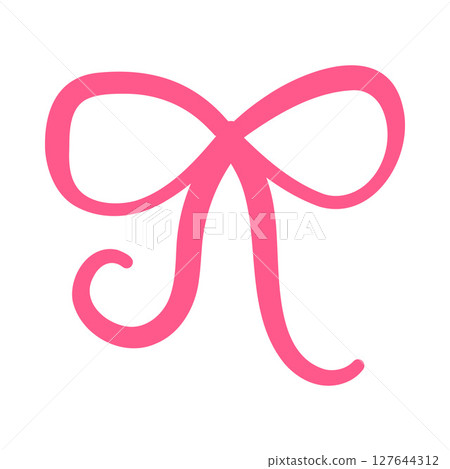 Pink bow doodle icon, vintage knot twisted ends, coquette line art, romantic vector design, girly decorative ornament Pink bow doodle icon, vintage knot twisted ends, coquette line art, romantic vector design, girly decorative ornament 127644312