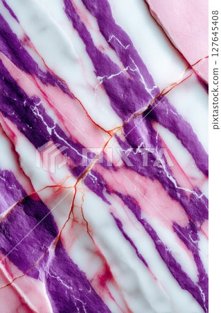 High-Quality White Marble with Bold Dark Veins for Luxury Interior Designs and Modern Applications 127645408