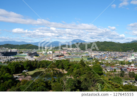 Hikone City, Shiga Prefecture_Northeast view from Hikone Castle's viewing platform 7_September 2024 127645555
