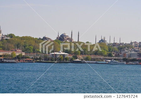 Hagia Sophia mosque at sunset in Istanbul Hagia Sophia mosque at sunset in Istanbul 127645724