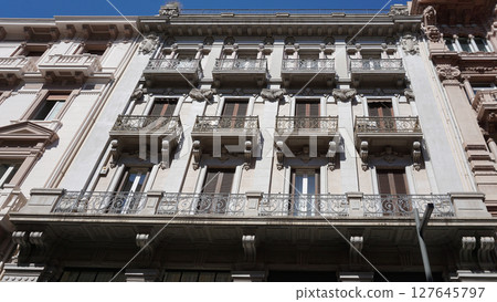 Balcony on building in old city of Bari 127645797