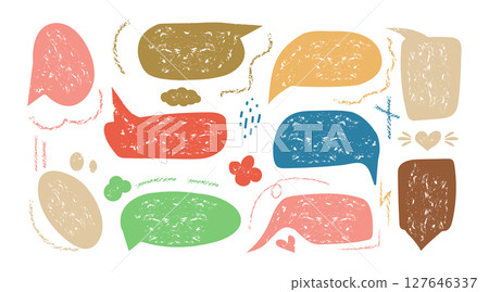 Liquid abstract speech bubbles. Hand drawn organic abstract frames. Empty text shapes. Liquid abstract speech bubbles. Hand drawn organic abstract frames. Empty text shapes. 127646337