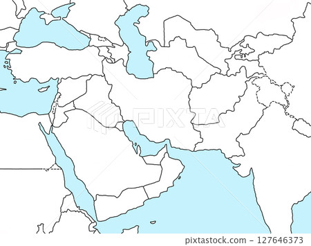Middle East map, Middle East war, Middle East, blank map 127646373