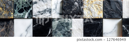 Luxurious Horizontal Organic slab structure view slab stone marble 127646949