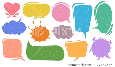 Retro boxes and speech bubbles 127647356