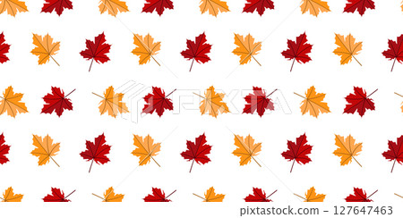 A Beautiful and Colorful Pattern of Autumn Leaves Perfect for Seasonal Home Decor A Beautiful and Colorful Pattern of Autumn Leaves Perfect for Seasonal Home Decor 127647463