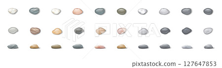 Collection of Pebbles in Various Neutral Shades Collection of Pebbles in Various Neutral Shades 127647853