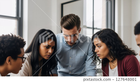 Team of young professionals working together. Team of young professionals working together. 127648001