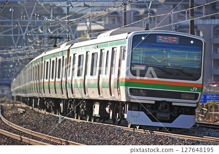 Tokaido Line Manazuru JR East E231 series 1000 series S-25 train (Kozu) Tokaido Line Manazuru JR East E231 series 1000 series S-25 train (Kozu) 127648195
